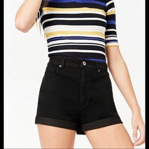 🌶 (3 For $25) Black High Waisted Denim Shorts